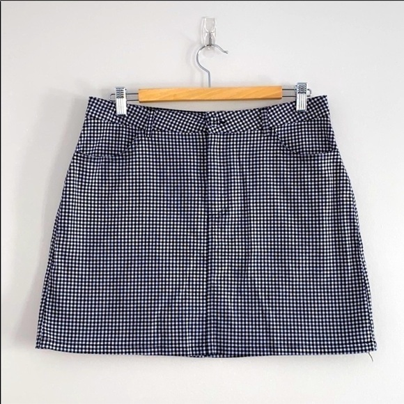 Forever 21 Black and White Checkered Mini Skirt Size L - Picture 1 of 12